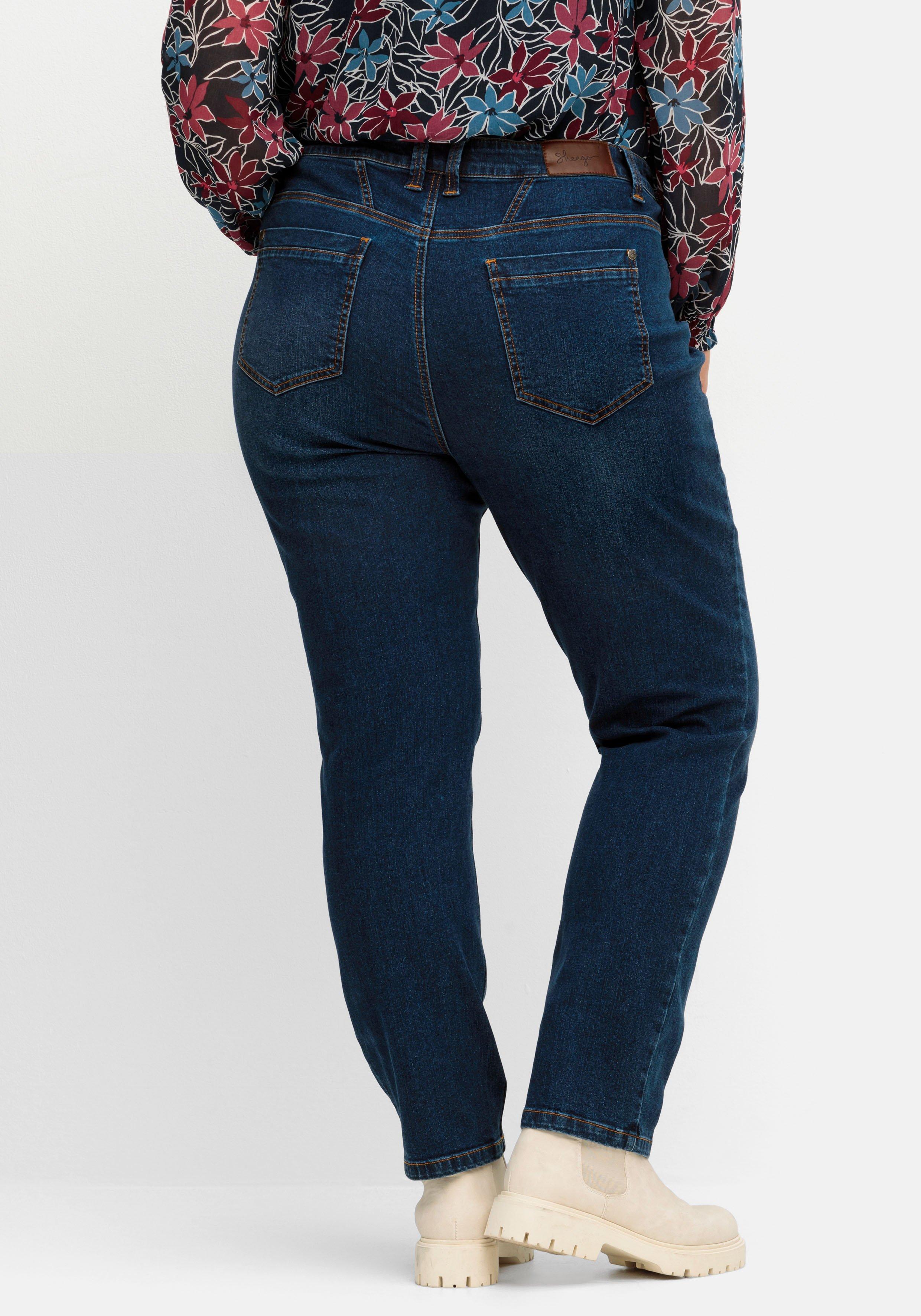 Schmale Jeans in Curvy-Schnitt PIA, in 5-Pocket-Form