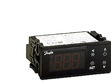 Danfoss ERC 214 - Elektronisk kølestyring, DI 1, DO 4, AC 197-250 V, Rød LED