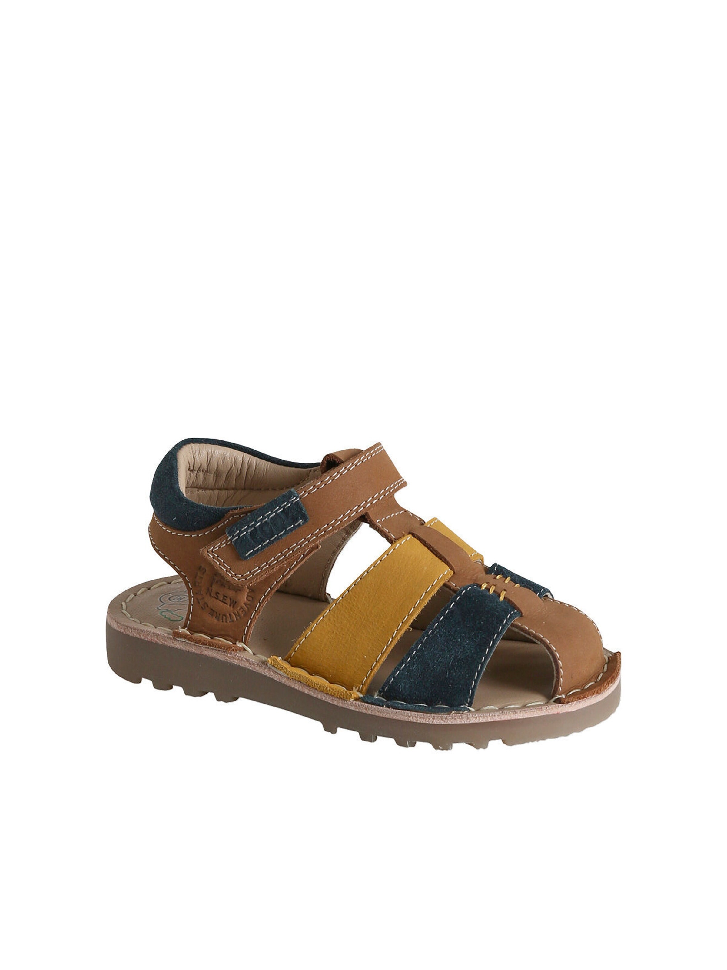 Vertbaudet Kinder Klett-Sandalen, Anziehtrick beige