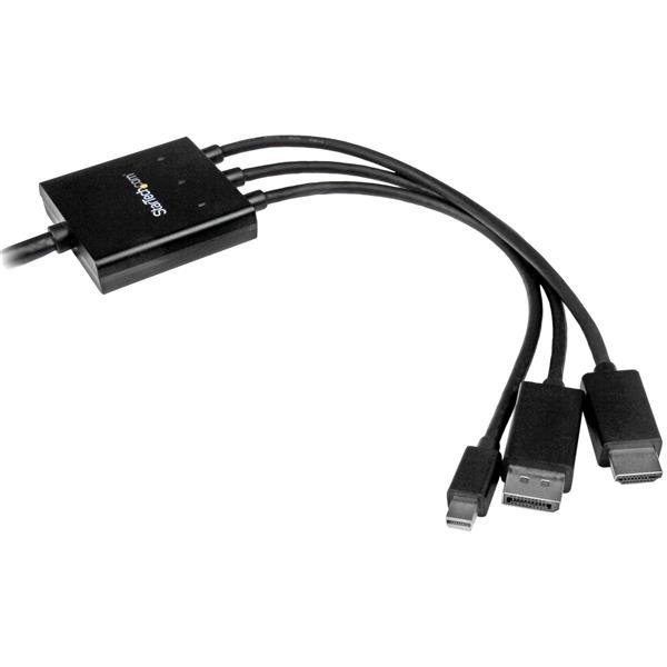 StarTech.com Câble adaptateur HDMI, DisplayPort ou Mini DisplayPort vers HDMI de 2 m - Noir