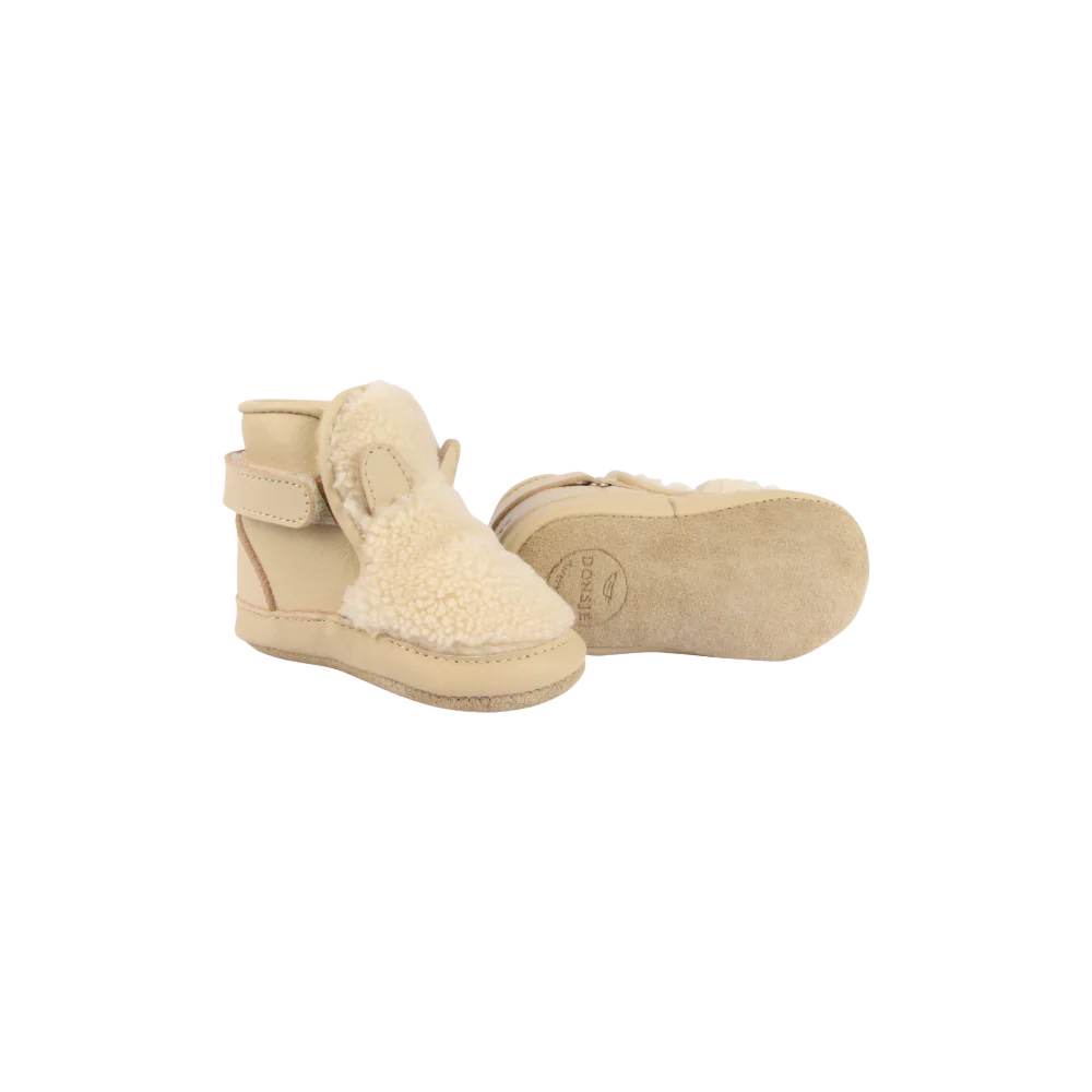 Richy Booties | Polar Bear | Off White Curly Faux Fur