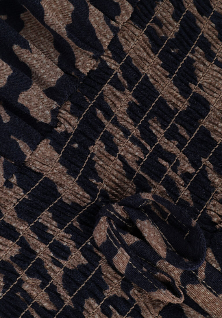 NOBELL blauwe nobell midi jurk moor dress with rib cuffs