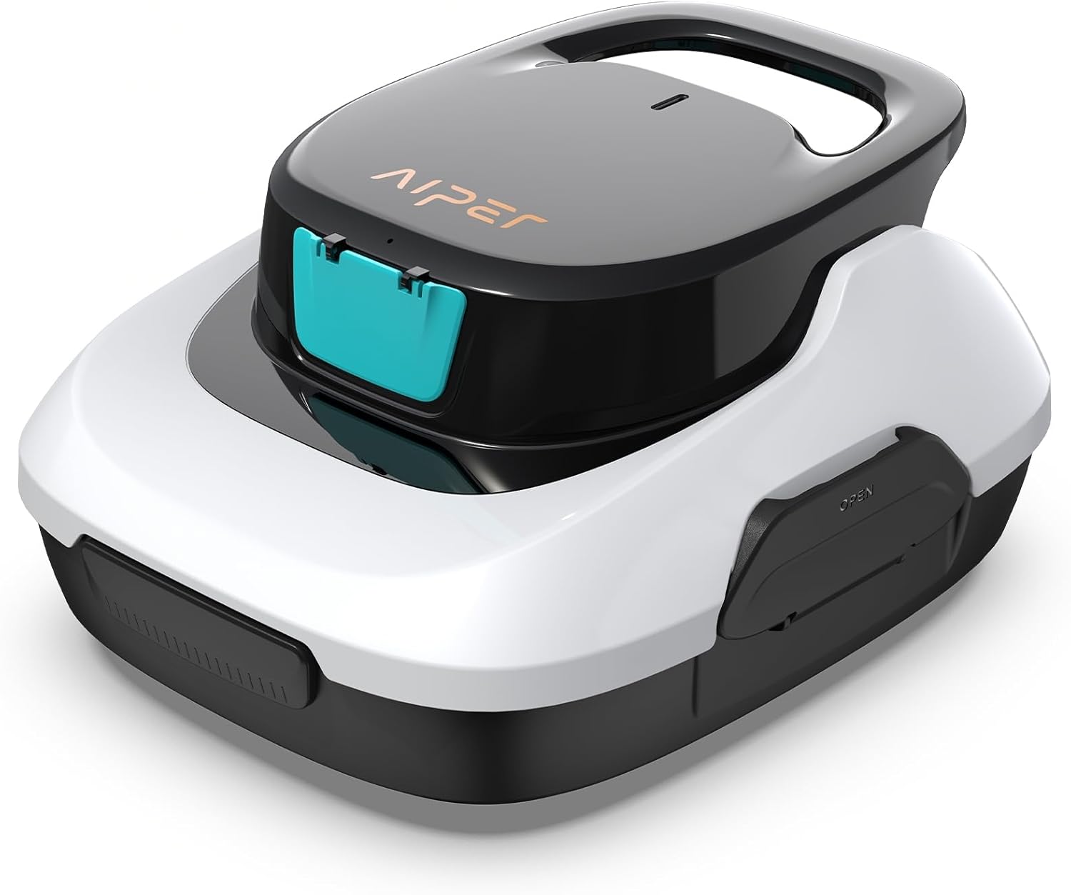 AIPER Poolroboter, Kabelloser Poolsauger Akku, 90 Minuten Reinigungszeit, Automatische Reinigung mit Selbsteinparkfunktion, Kompakter und Leichter Poolreiniger Ideal für Oberirdische Pools
