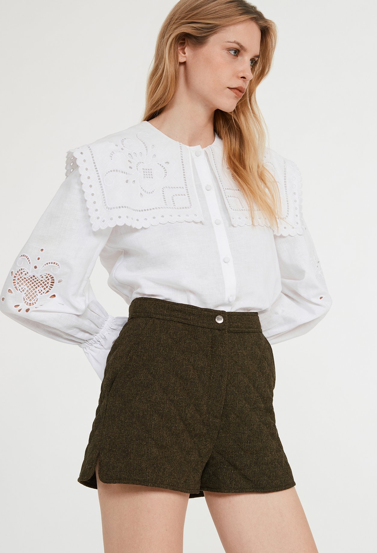 Short matelasse