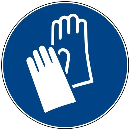 Rouleau de pictos - Gants de protection obligatoires - M009