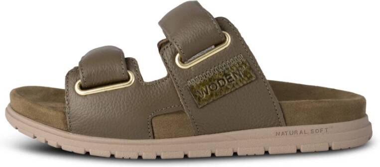 Woden slipper zonder rug Lisa Leather