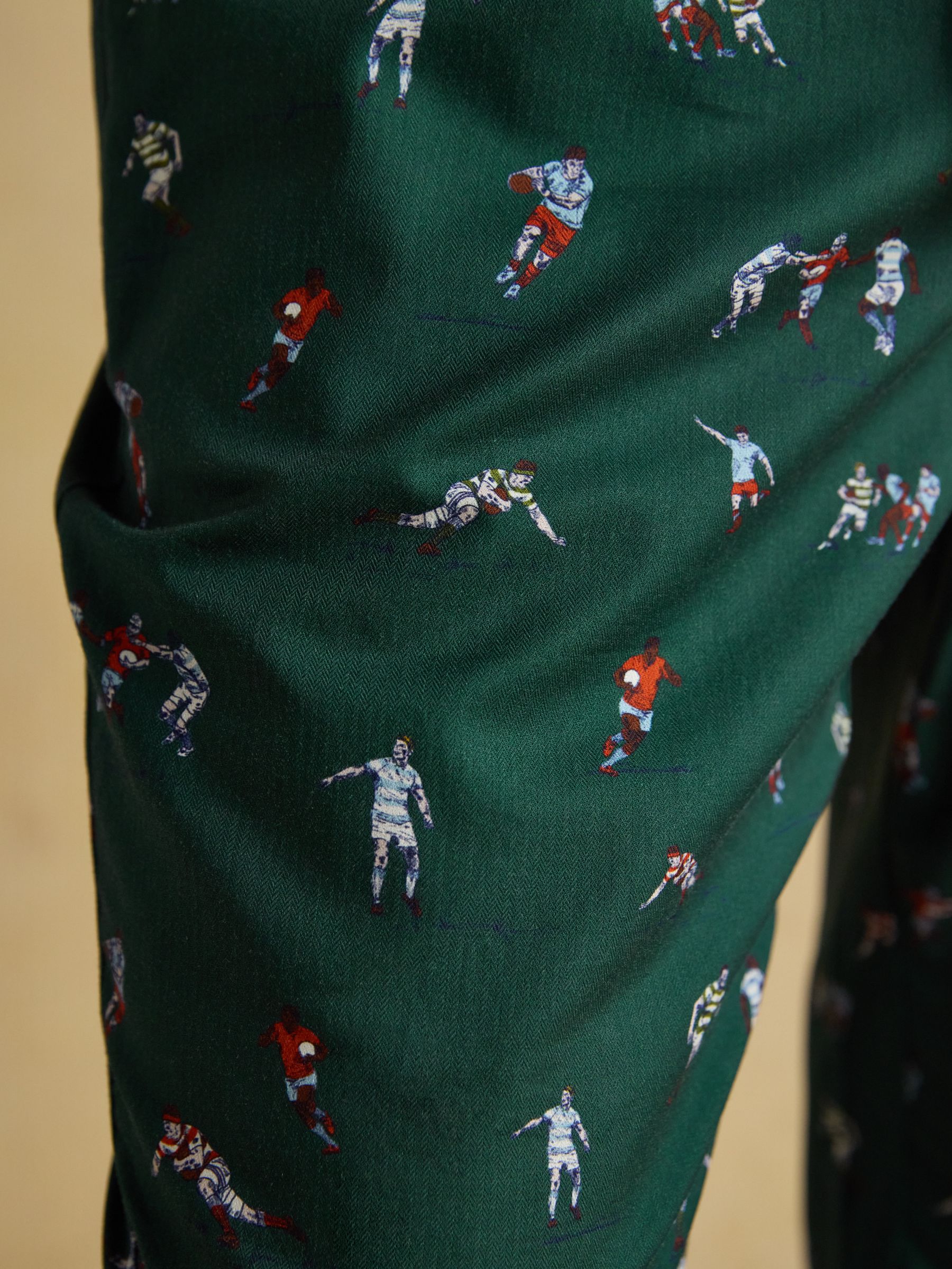 Groen - Joules Dozer pyjamabroek
