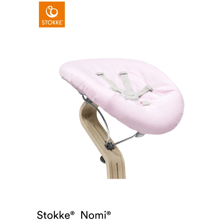 STOKKE® Nomi® Hochstuhl Buche natur  anthrazit inkl. Newborn Set grau  grau pink