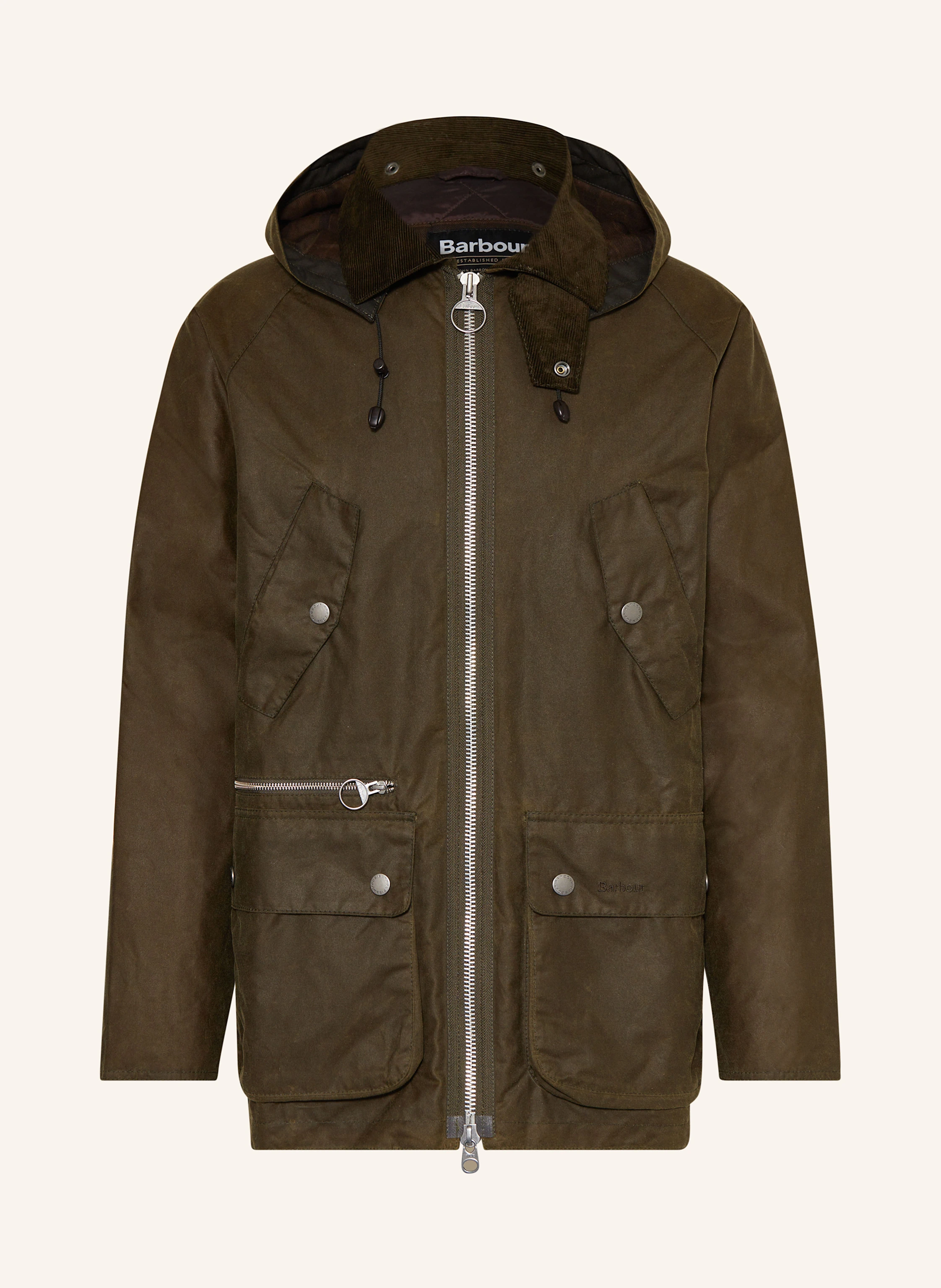 Barbour Fieldjacket RE-ENGINEERED BEAUFORT mit abnehmbarer Kapuze