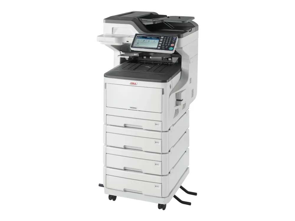 OKI MC853DNV - Multifunktionsprinter - farve - LED - 297 x 432 mm (original) - A3/Ledger (medie) - op til 23 spm (kopiering) - op til 23 spm (udskriver) - 2005 ark - 33.6 Kbps - USB 2.0, Gigabit LAN, USB vært