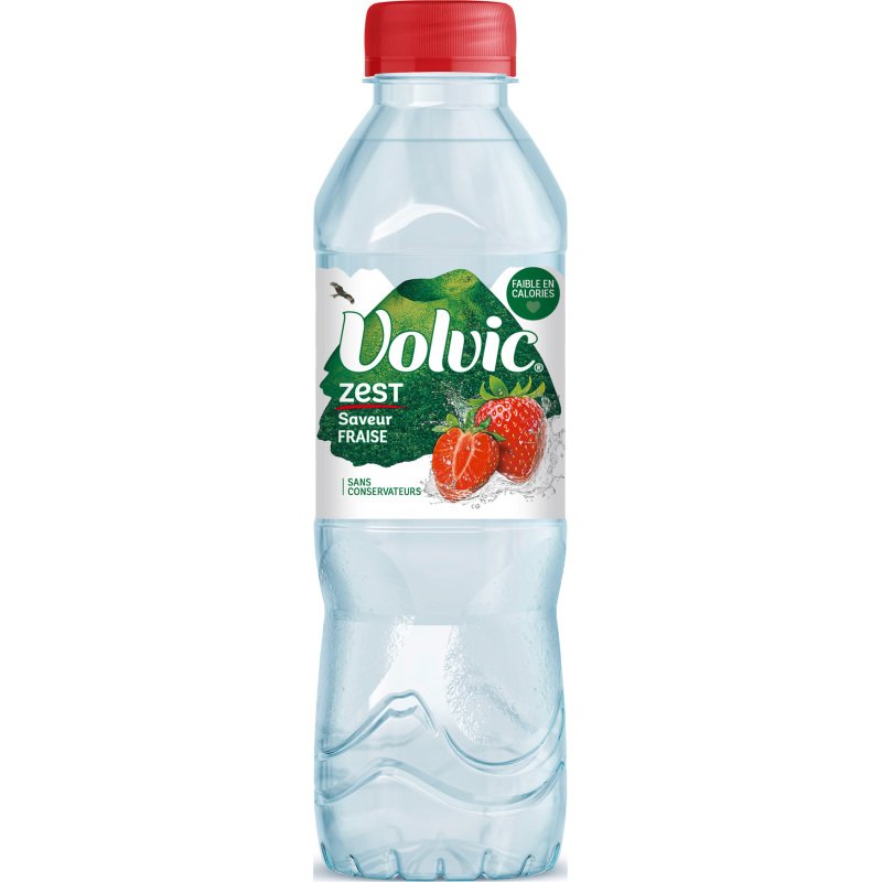 Eau Volvic Zest fraise 50 cl - 24 bouteilles