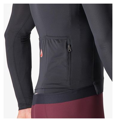 Maillot Manches Longues Castelli Espresso Gris Foncé