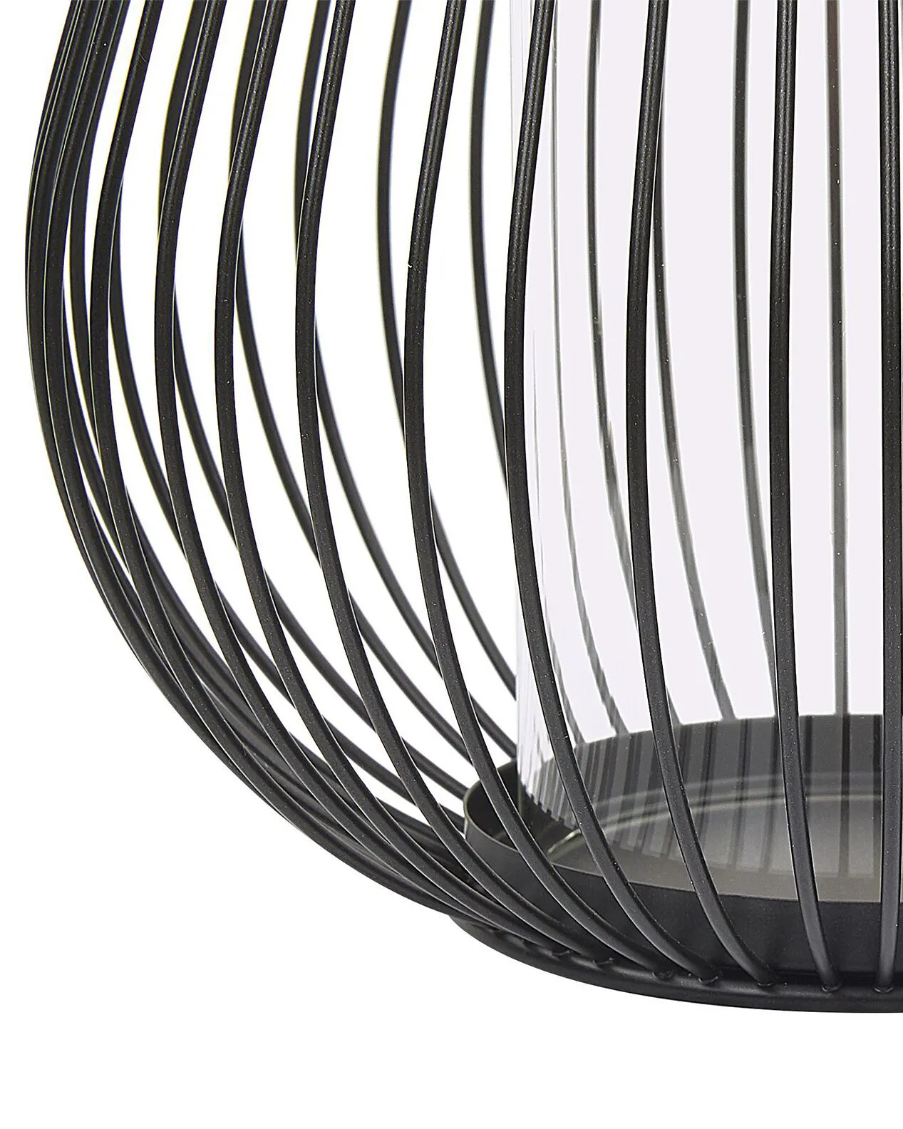 Lantaarn THURSTON Metaal 22 cm Zwart