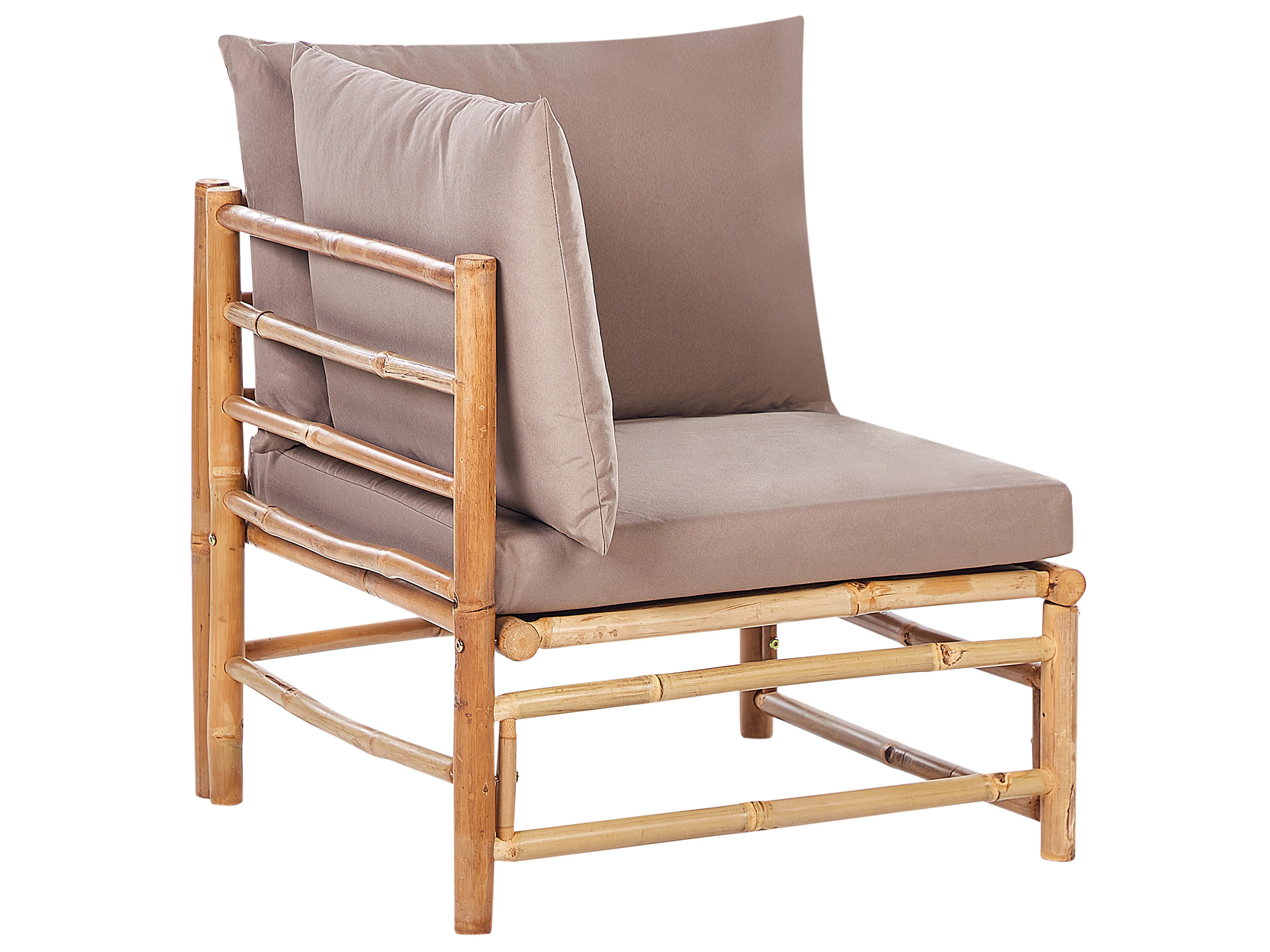 Tuin hoekloungeset met tafel 4-zits CERRETO linkszijdig Bamboehout Taupe