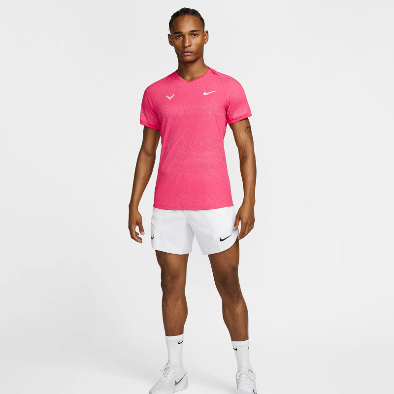 Tee-Shirt de tennis Nike ADV Rafael Nadal rose
