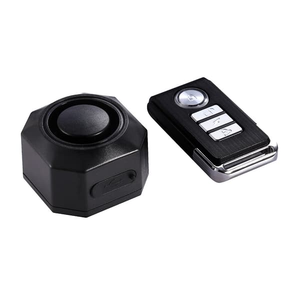 INF Oppladbar sykkelalarm med fjernkontroll 110dB Sort