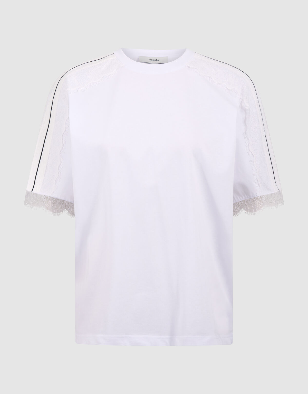 Kanten T-shirt Wit