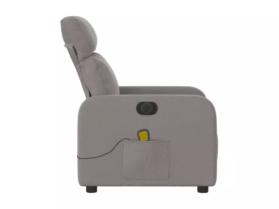 Fauteuil massant inclinable électrique Taupe Tissu