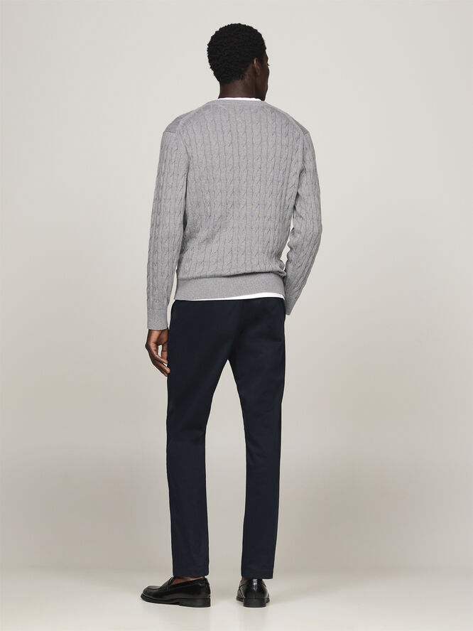 Tommy Hilfiger CLASSIC COTTON CABLE CREW NECK Medium grey heather