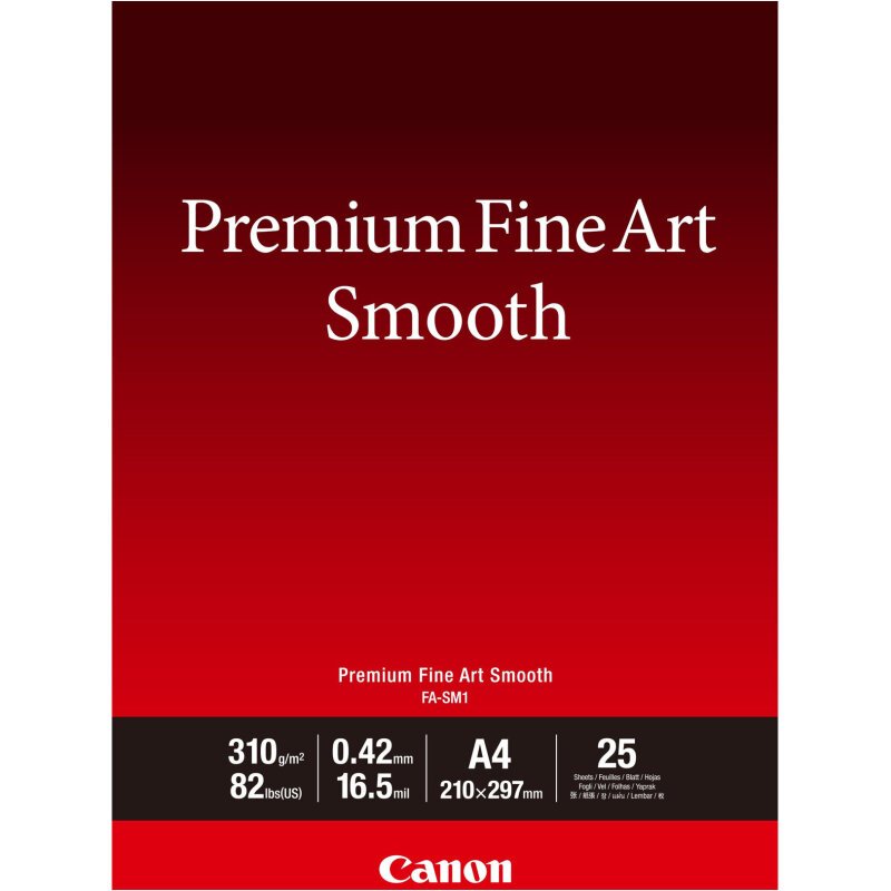 Canon Papier A4 beaux-arts lisse Premium FA-SM1 - 25 feuilles