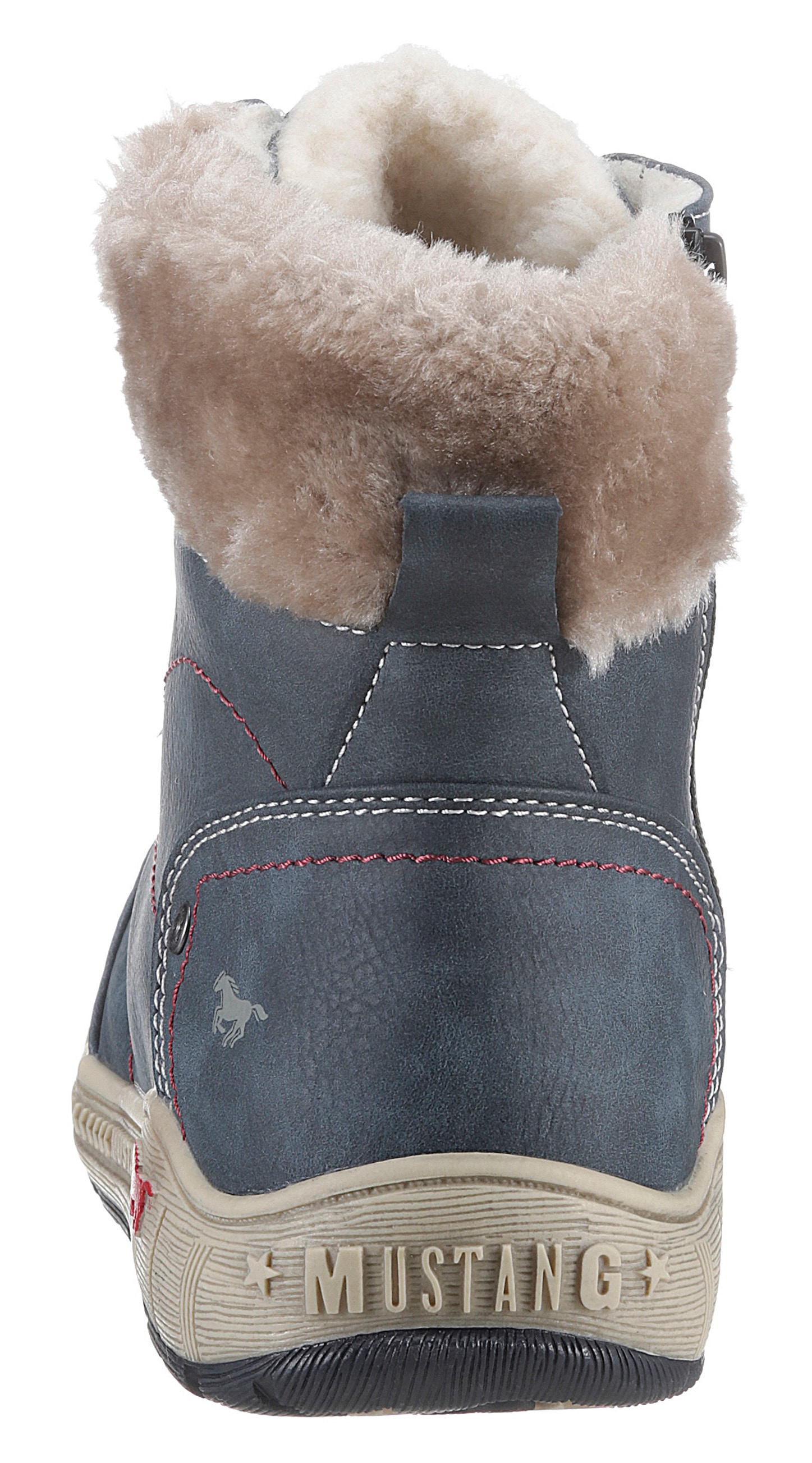 Mustang Shoes Winterboots  mit Kunstfellkragen in Weite G = weit