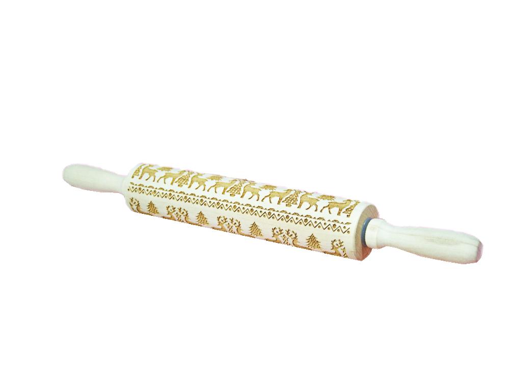 ROULEAU PATISSERIE BOIS MOTIF NOEL