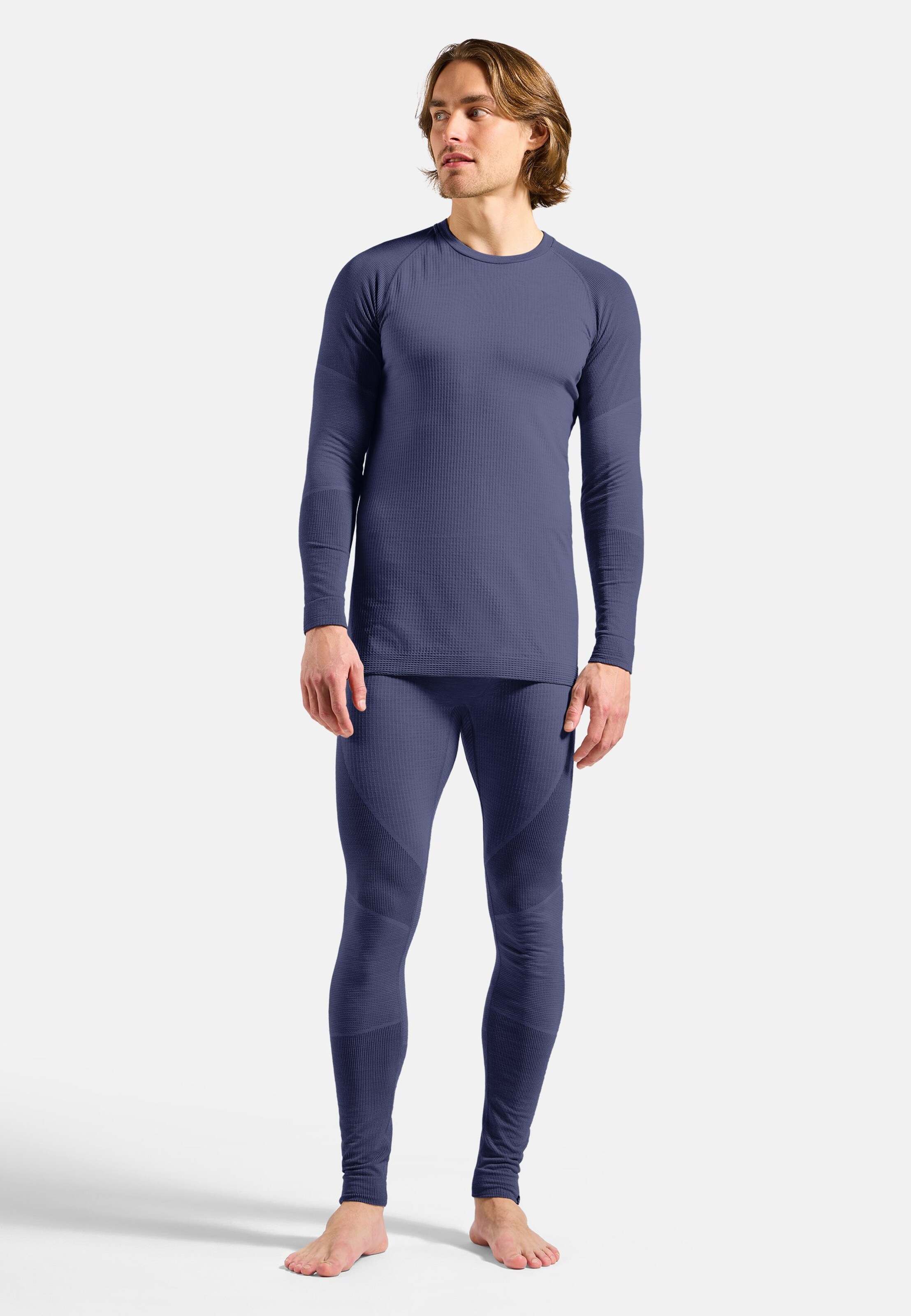 Seamless Performance Wool Funktionsshirt mit Rundhalsausschnitt in Skipper Blue