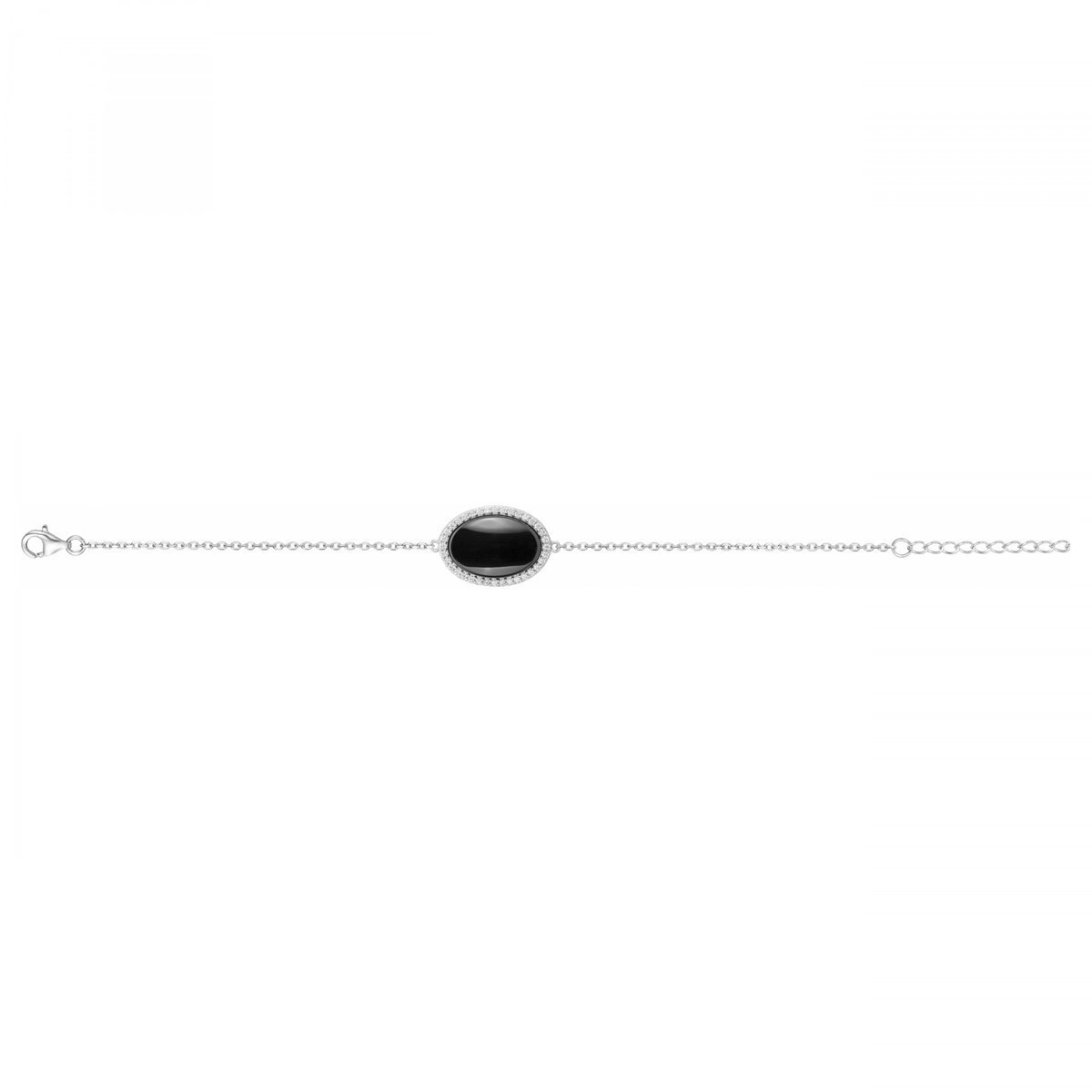Bracelet en Argent 925 millièmes et oxyde de zirconium - blanc brillant