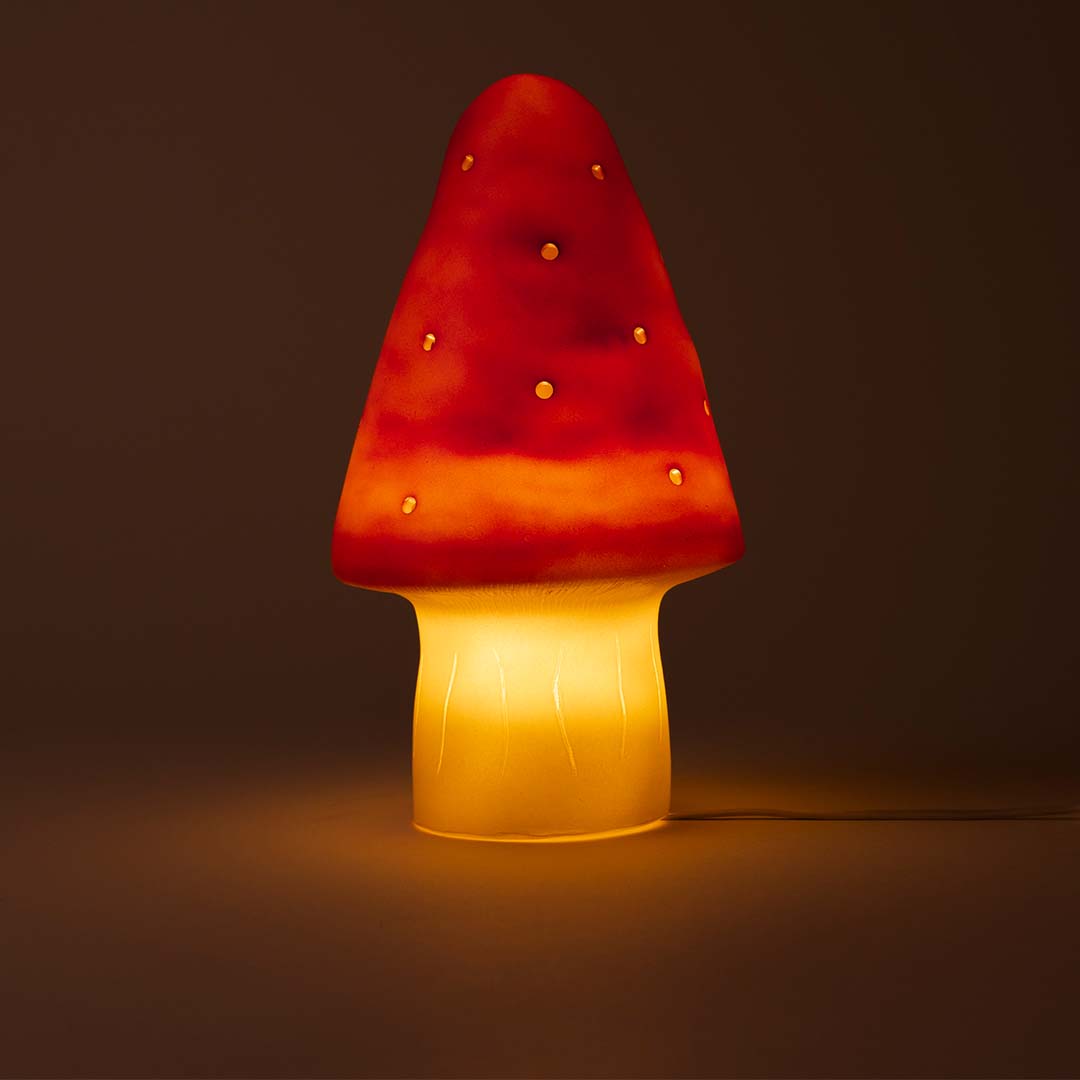 egmont toys heico lamp paddenstoel - rode baksteen - 28 cm