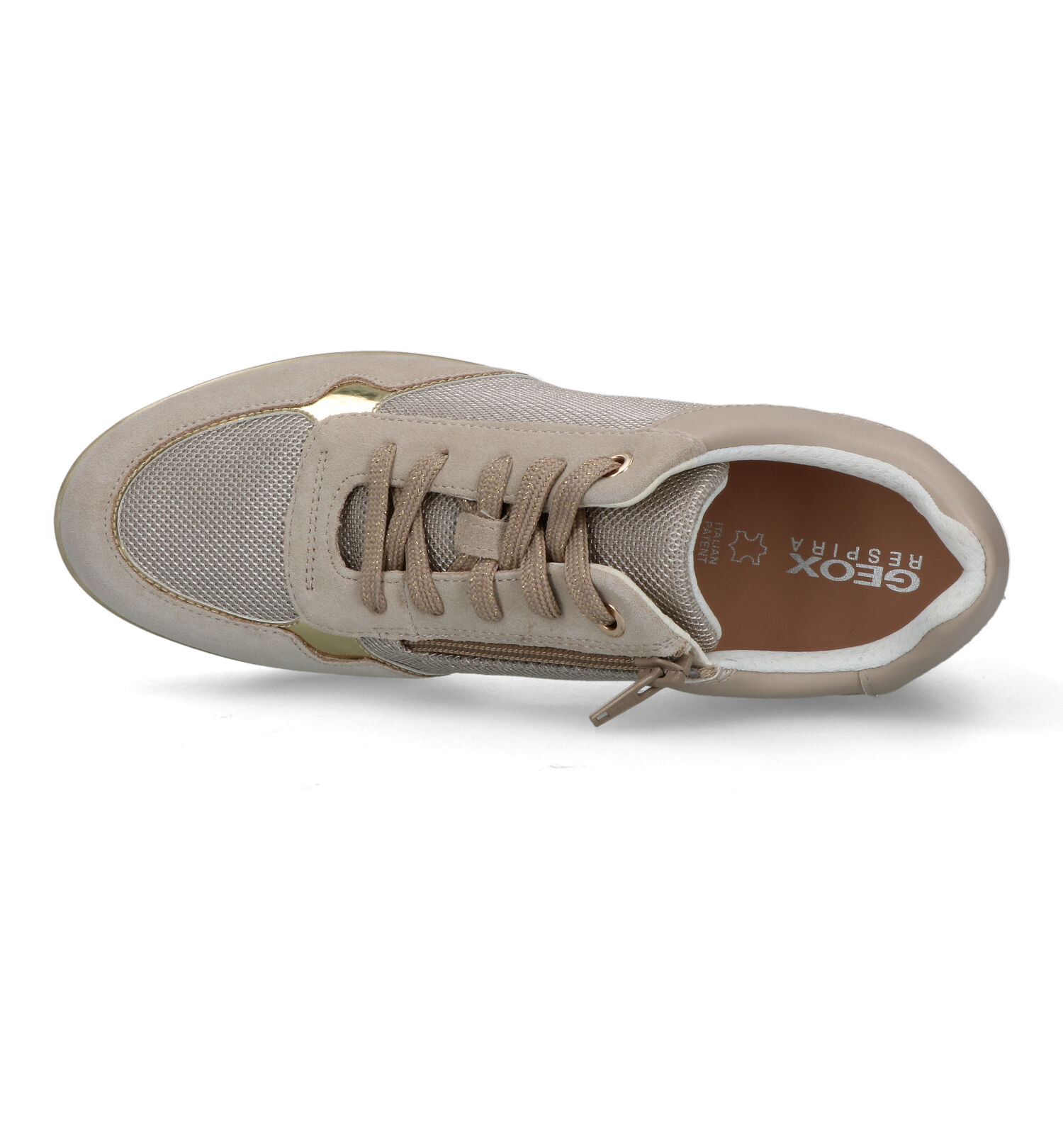 Veterschoenen taupe