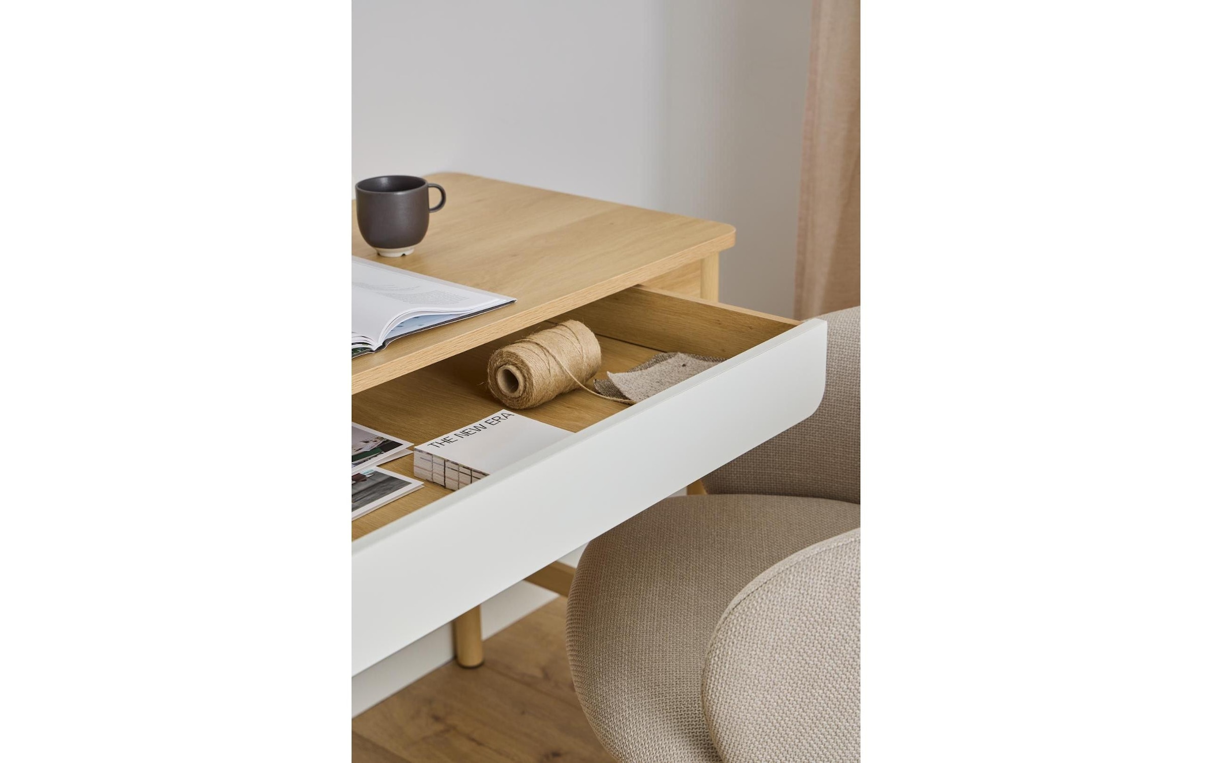 AC Design Schreibtisch »Alpena, Arbeitstisch, Bürotisch, Tisch« Breite 120 cm, skandinavischer Stil, Holzoptik, beige, Schublade, FSC™