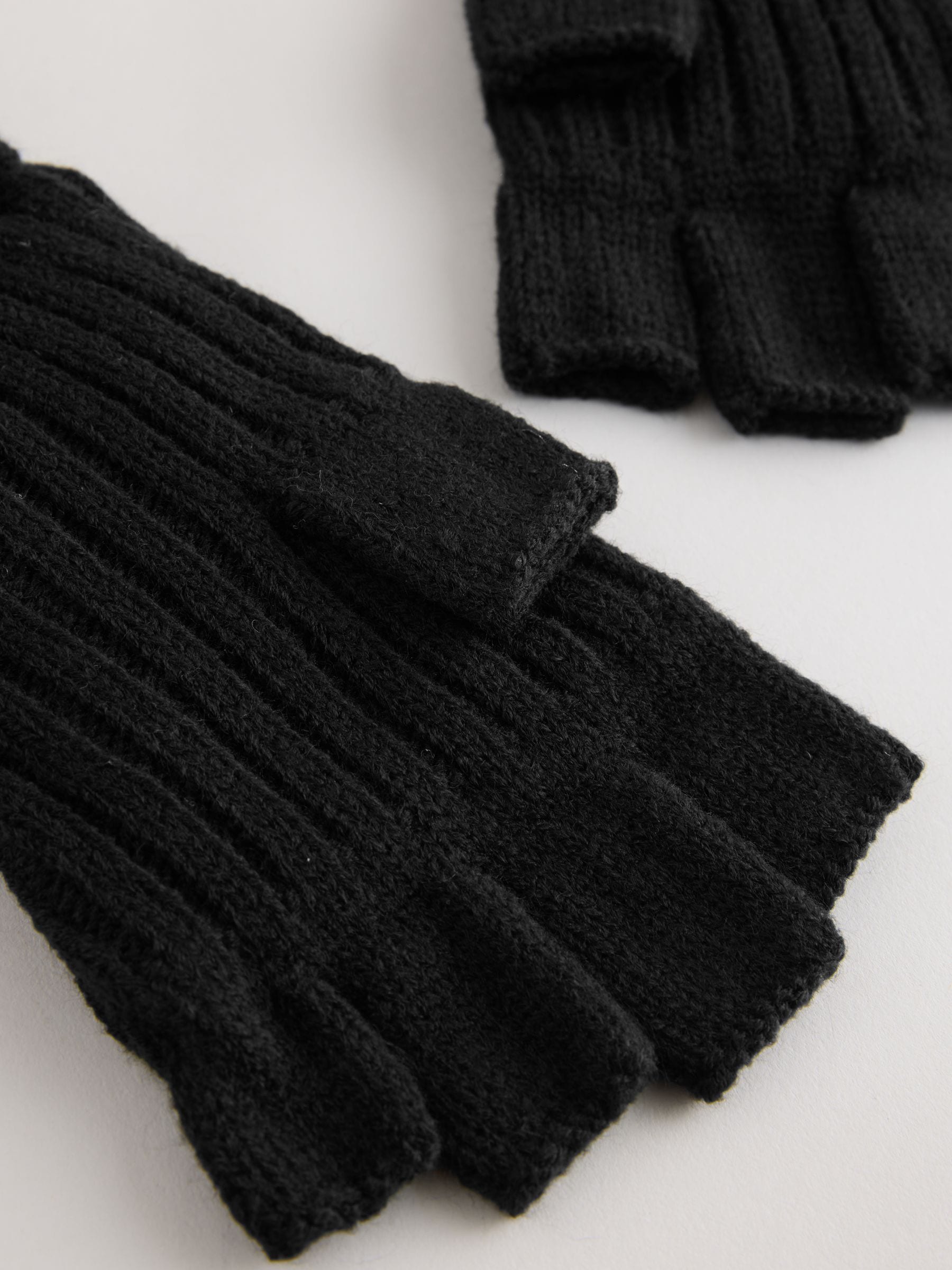 Zwart - Thinsulate® vingerloze handschoenen