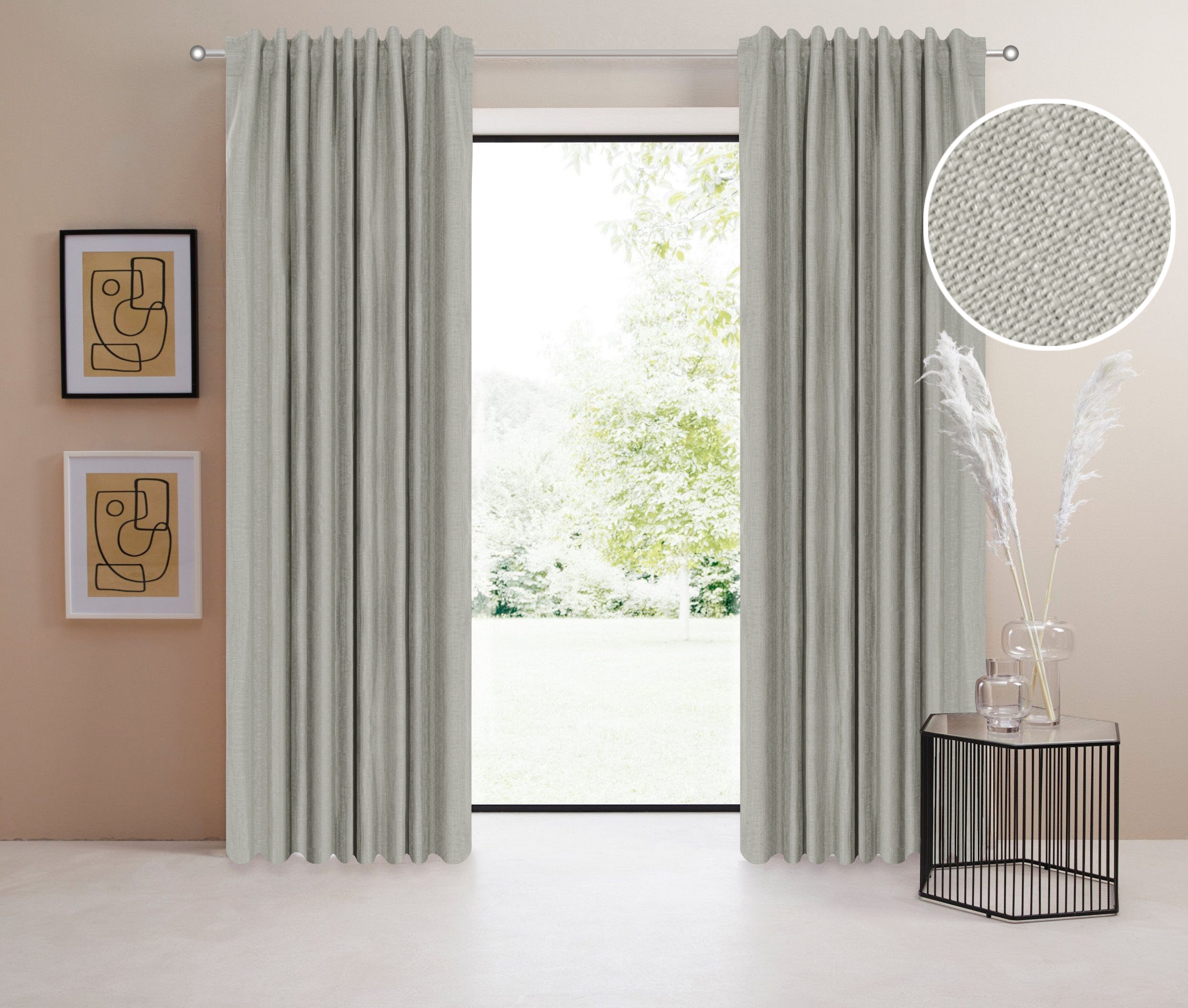 LeGer Home by Lena Gercke Verdunkelungsvorhang »Marusha« Multifunktionsband 1 Stk. tlg. Verdunkelnder Vorhang, blickdicht, Leinenoptik, verschiede Grössen,