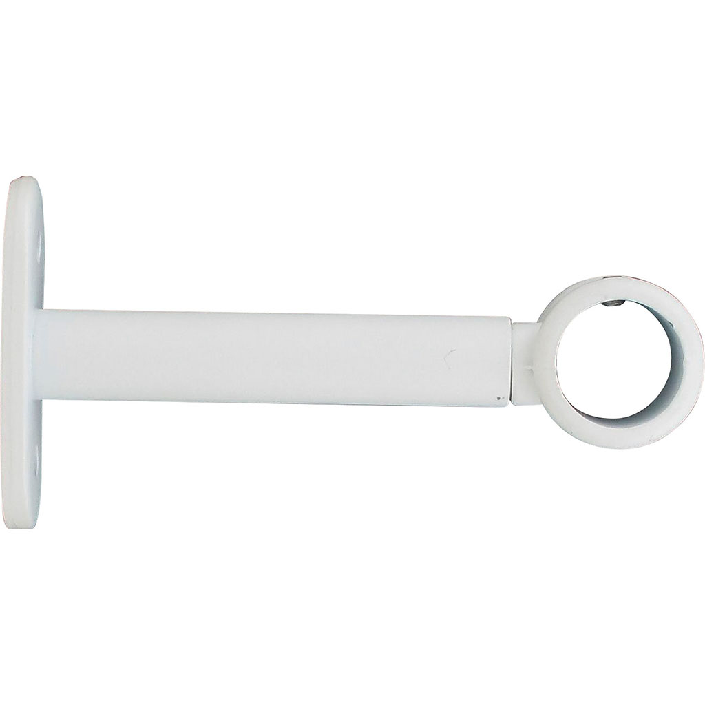 Lot de 2 supports simples blancs mats H90mm D20mm