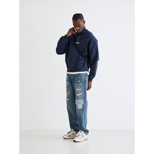 Woodbird Lee Half Zip Pullover, Navy, XL