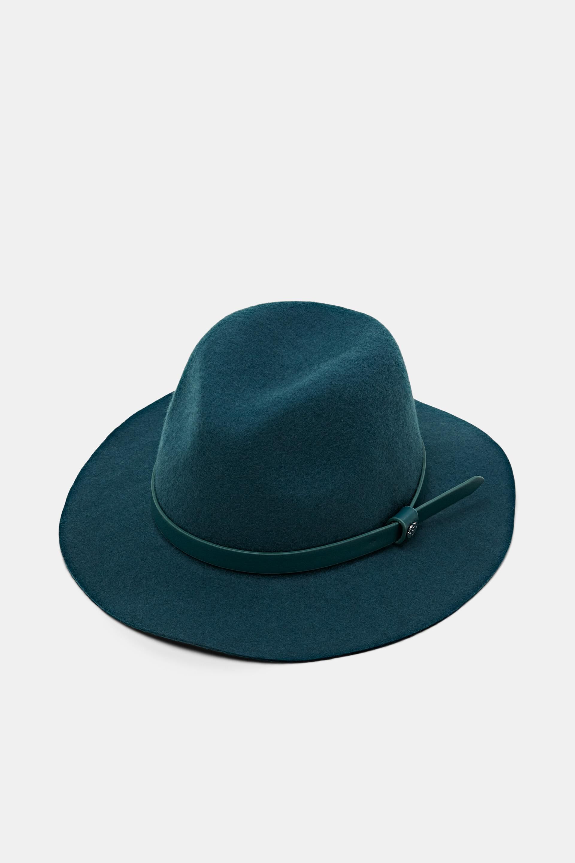 Chapeau fedora en feutre doté d’une bande en similicuir