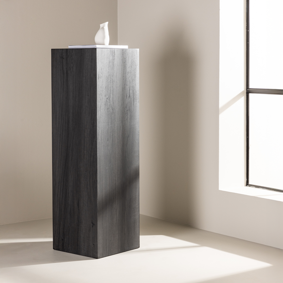 Decoratieve zuil Rana Zwart - 130 x 40 cm