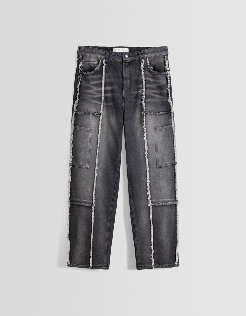 calças jeans largas