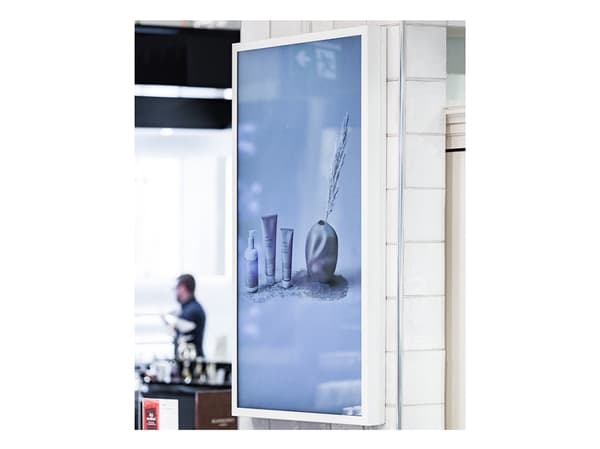 HI-ND EASY - Monteringssett (hylster) - for digitalsignerings-LCD-panel - portrett - metall - hvit, RAL 9003 - skjermstørrelse: 43