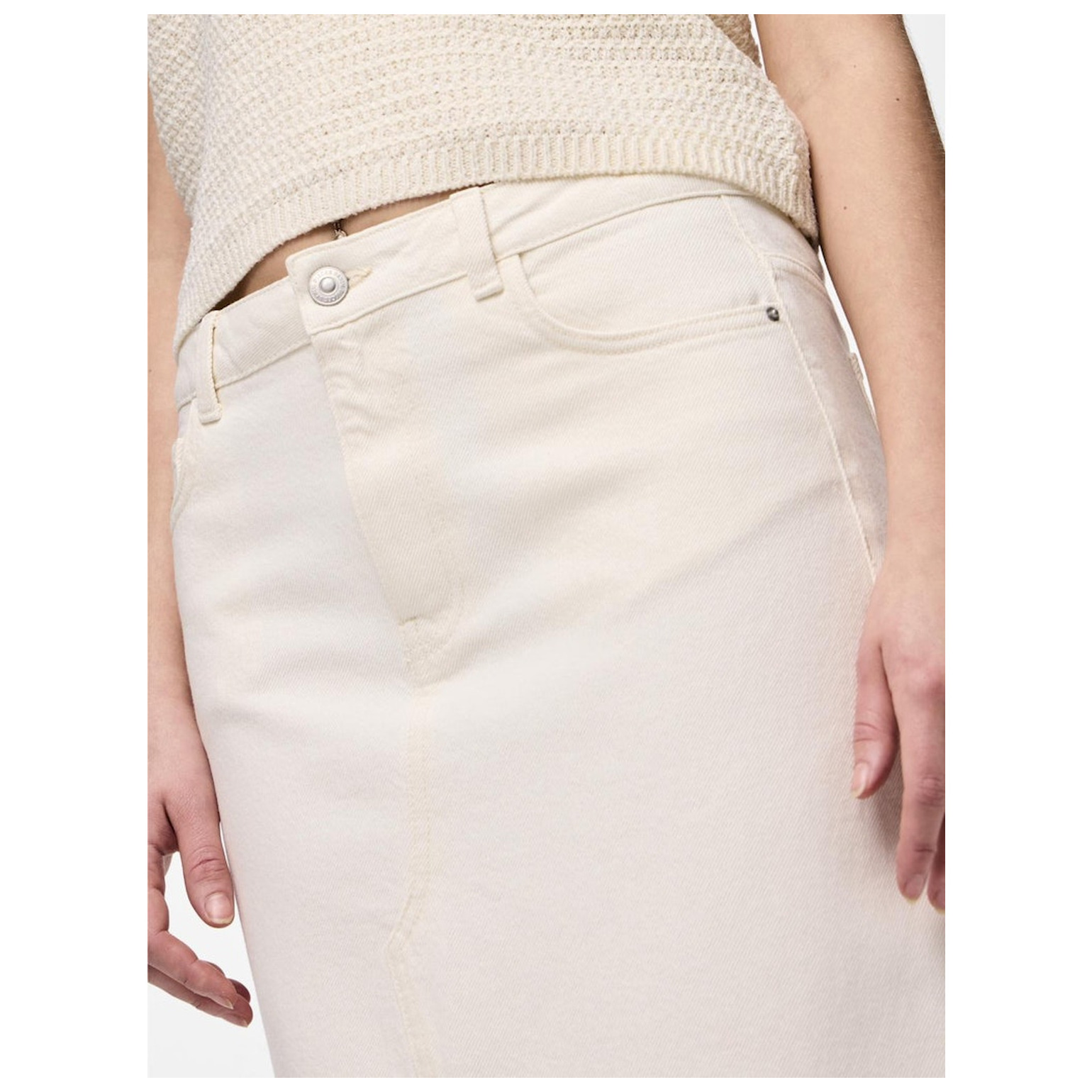 Pieces PCKENISE MW DENIM ANKLE SKIRT