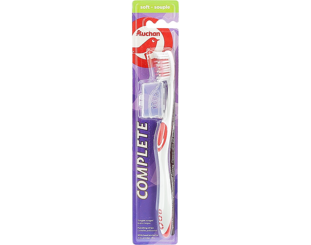ESCOVA AUCHAN DENTES COMPLETA SUAVE 1UN