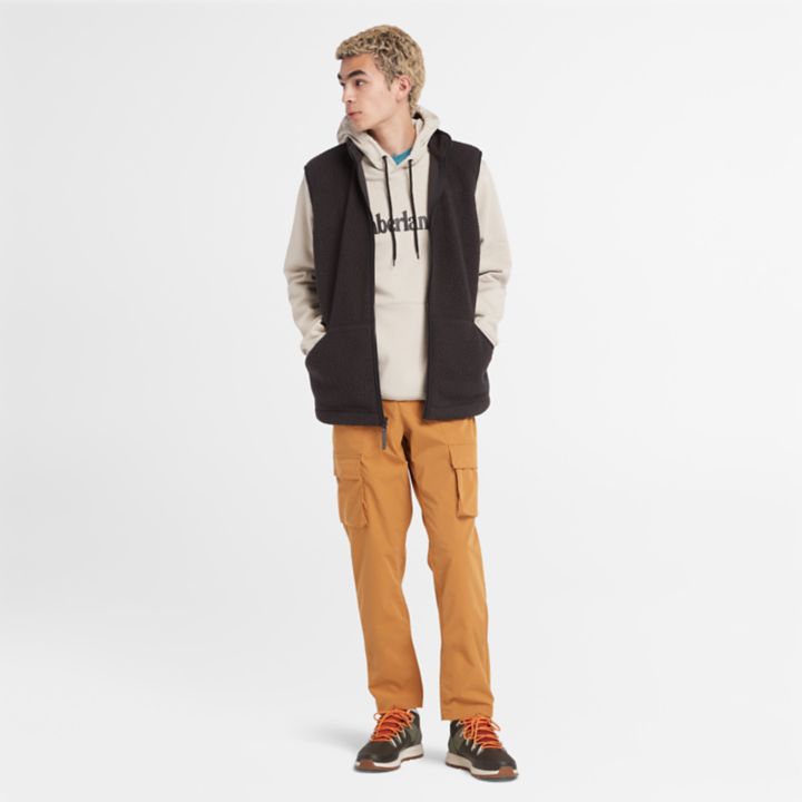 Moletom com capuz masculino bege, estampa 