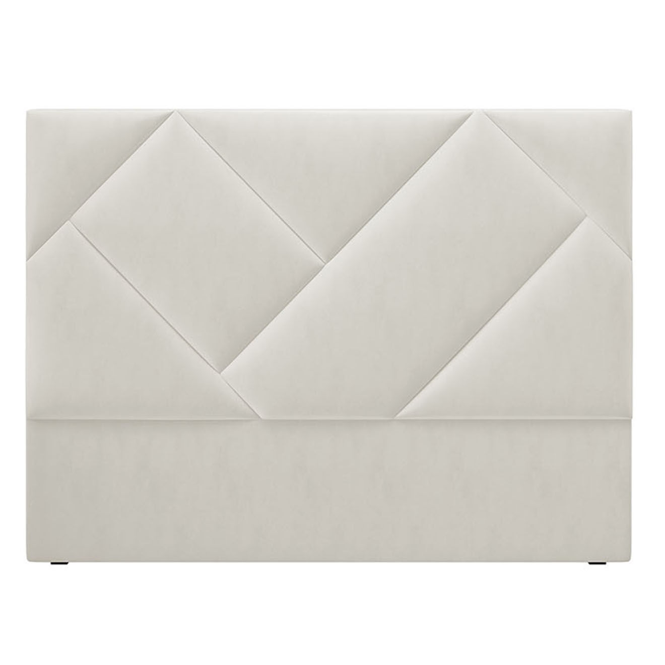 Intérieurs 86 Tête de Lit En Velours Haussmann beige clair - 140 cm