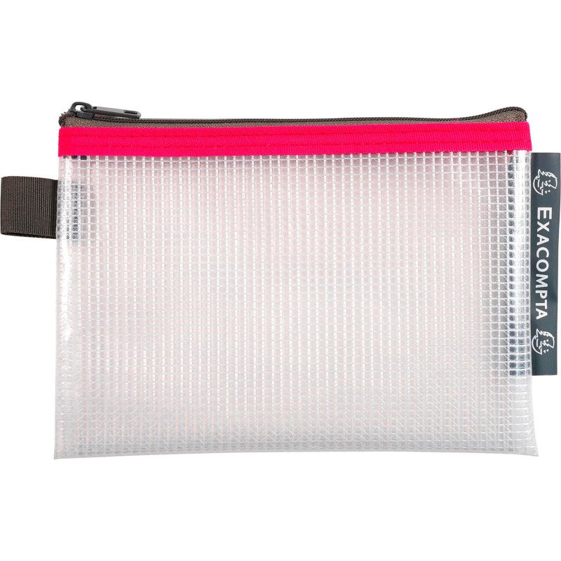 Pochette de rangement à fermeture éclair A6 Exacompta couleurs assorties