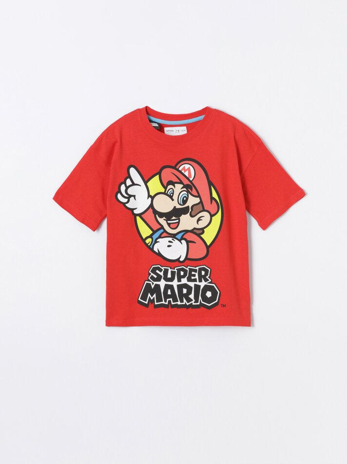 Camiseta Super Mario Nintendo Estampada - Vermelha