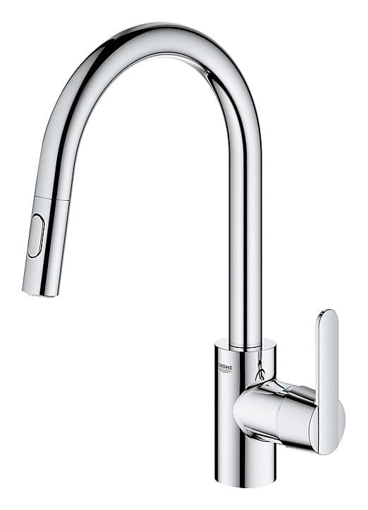Mitigeur de cuisine medium chromé avec douchette Grohe