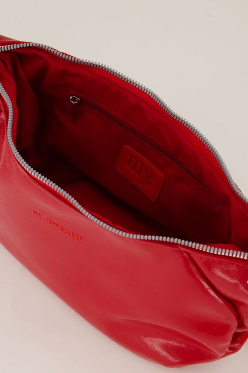 Rode crossbody tas met lak