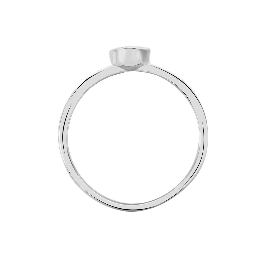 Bague Solitaire Mathylda Argent Blanc Oxyde De Zirconium