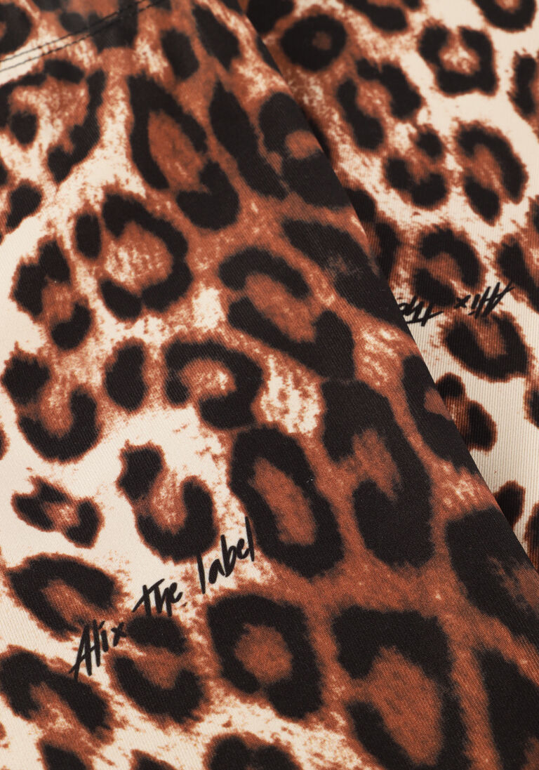 bruine alix the label broeken ladies knitted leopard legging