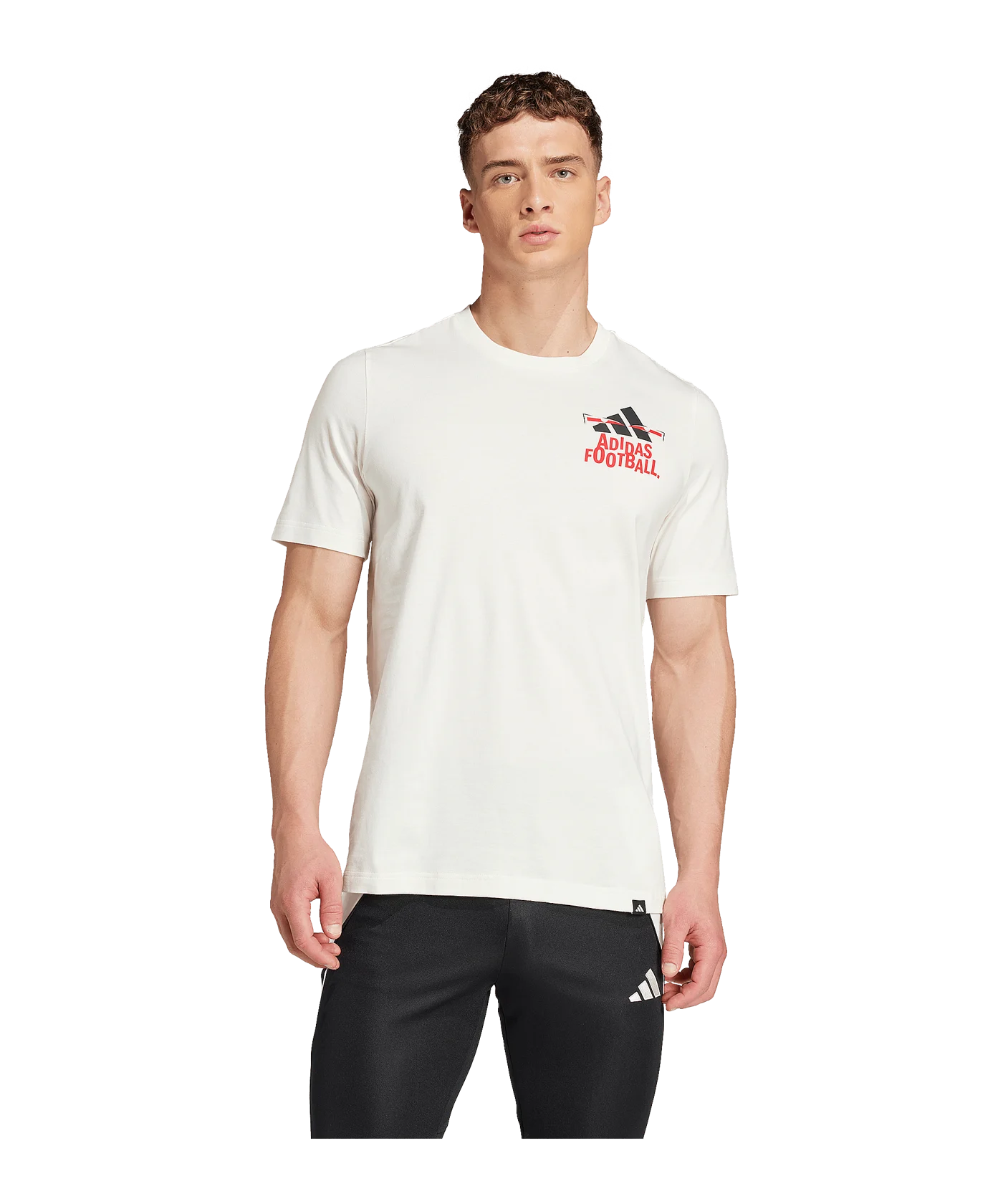 adidas Football Graphic T-Shirt Weiss
